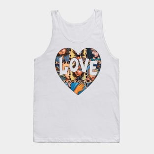 Love in artistic Heart Tank Top